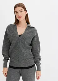 Pull camionneur en maille côtelée, bonprix