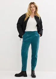 Pantalon raccourci en velours côtelé avec taille extensible, bonprix