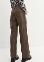 Pantalon large en cuir d'agneau nappa, bonprix