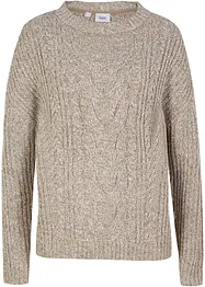 Pull oversize à torsades, bonprix