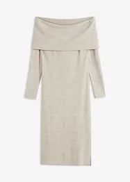 Robe midi à encolure Carmen, bonprix