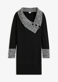 Robe en maille à col châle, bonprix