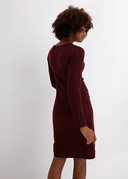 Robe cintrée en maille avec effet drapé, bonprix