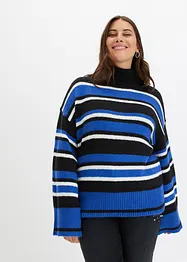 Pull col roulé rayé, bonprix