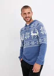 Pull norvégien à capuche, bonprix