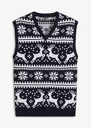 Pull sans manches à motif norvégien, bonprix