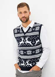 Pull sans manches à motif norvégien, bonprix