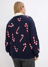 Pull de Noël à col rond, oversize, bonprix