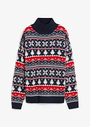 Pull de Noël à col roulé, bonprix