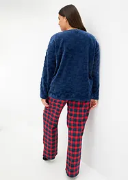 Pyjama en polaire avec pantalon en flanelle, bonprix