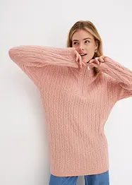 Pull long avec motif torsadé, bonprix