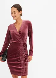 Robe en velours avec fronces, bonprix