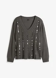 Pull à sequins, bonprix