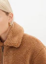 Veste oversize en polaire peluche avec poches plaquées, bonprix