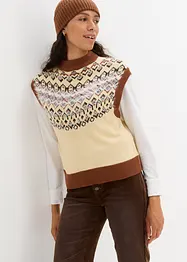 Pull sans manches norvégien, bonprix