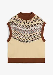 Pull sans manches norvégien, bonprix