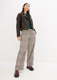 Pantalon décontracté à  motif pied-de-poule, bonprix