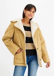 Veste en shearling à capuche, bonprix