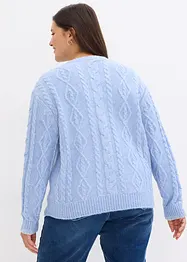 Pull en maille torsadée, bonprix