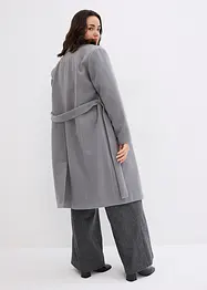 Manteau croisé court, aspect laine, bonprix