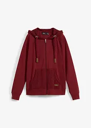 Sweat zippé à capuche avec poches, bonprix