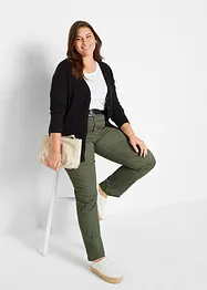 Gilet basique en maille fine avec patte de boutonnage, bonprix