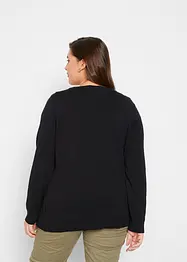 Gilet basique en maille fine avec patte de boutonnage, bonprix
