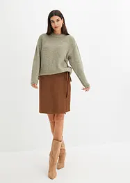 Pull oversize en maille bouclette, bonprix