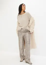 Pantalon en jersey à sequins, bonprix