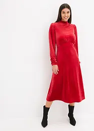 Robe midi en velours doux, bonprix