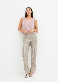 Blouse sans manches en maille poilue, bonprix