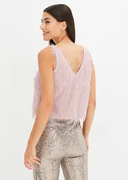Blouse sans manches en maille poilue, bonprix
