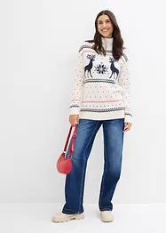 Pull à motif hivernal, bonprix