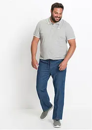 Pantalon taille extensible classique en coton léger, droit, bonprix