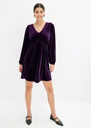 Robe courte en velours doux, bonprix