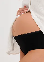 Lot de 3 culottes de grossesse en coton et dentelle, bonprix