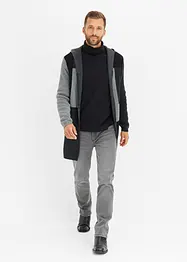 Gilet long en maille à capuche, bonprix