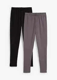 Lot de 2 leggings thermiques avec doublure en polaire douce, bonprix