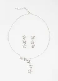 Collier et boucles d'oreille (ens. 3 bijoux), bonprix