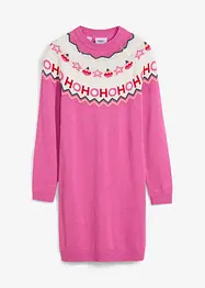 Robe en maille fille avec motif de Noël, bonprix