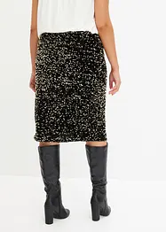 Jupe midi à sequins, bonprix