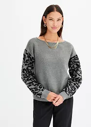 Pull à motif léopard, bonprix