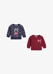 Lot de 2 sweatshirts bébé avec motif de Noël, bonprix