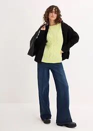 Pull en maille torsadée, bonprix