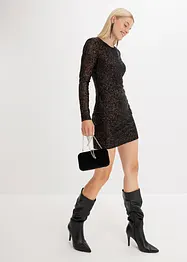 Robe à sequins et épaulettes, bonprix