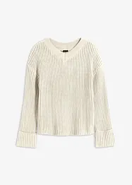 Pull boxy en coton mélangé doux, bonprix