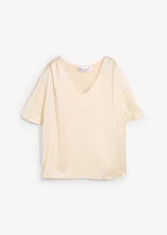 T-shirt avec satin, bonprix