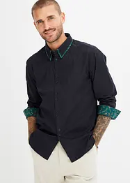 Chemise manches longues à col double, bonprix