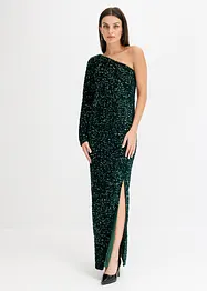 Robe à sequins en velours doux, bonprix