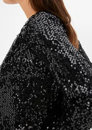 Long gilet à sequins, bonprix